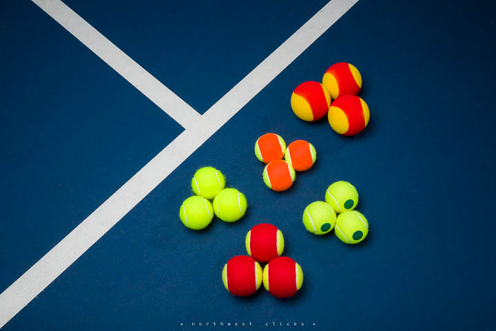 Equipment photograply for a professional tennis academy
