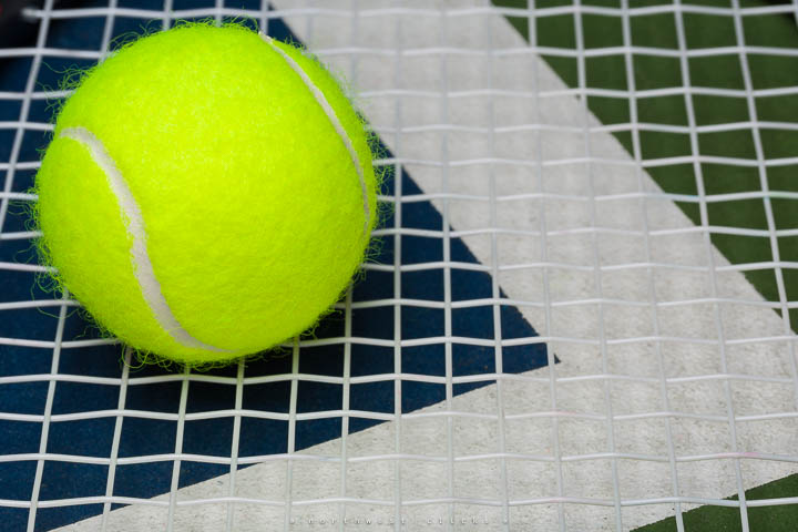 Tennis product photography for a professional tennis facility
